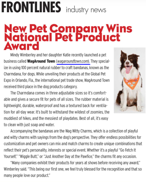 Top 3 Pet Industry Magazines featured us!