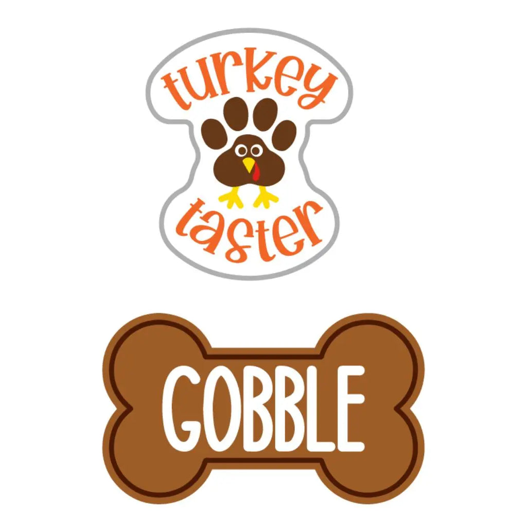 Wag-Witty Dog Bandana Charms!- Gobble/ Turkey Taster PRELAUNCH Wag Around Town