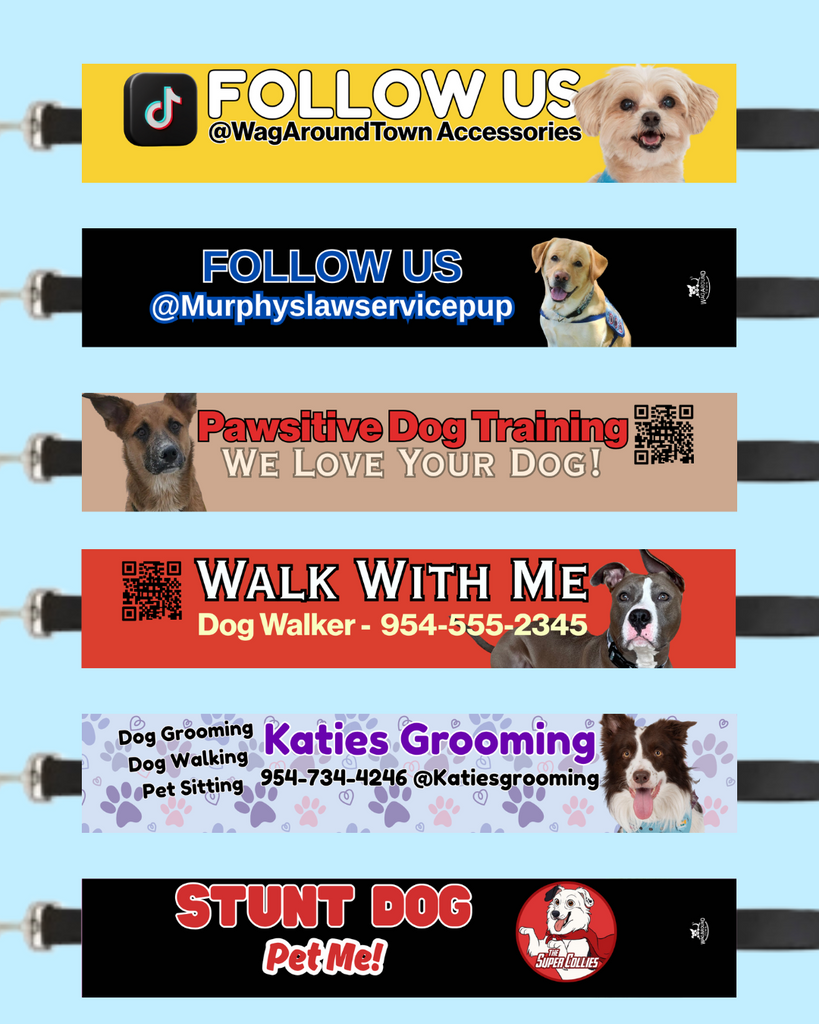 Custom- Leash Cover Wag Around Town