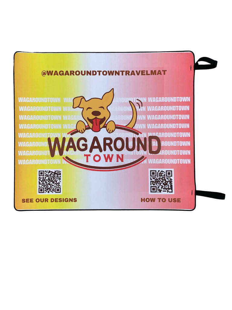 Custom Dog Travel Mat Wag Around Town