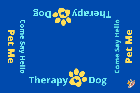 Therapy Dog Travel Mat- Therapy Dog Settle Mat Wag Around Town